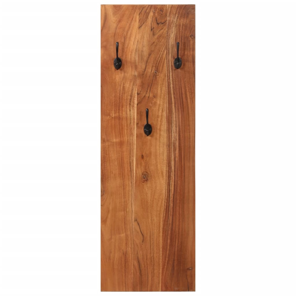 Percheros De Pared 2 Uds Madera Maciza De Acacia 36x3x110 Cm_2