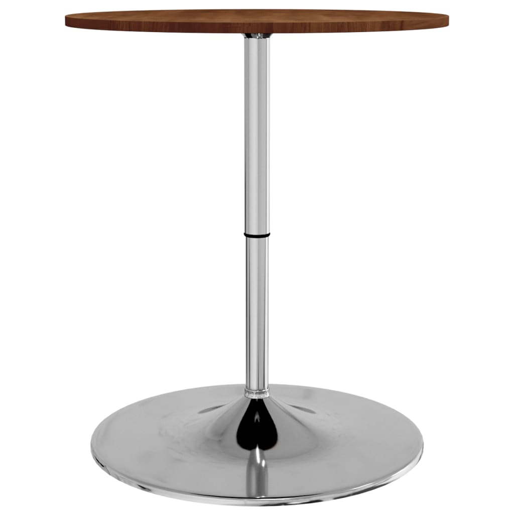 Mesa Alta De Madera Maciza Roble Marrón Oscuro Ø60x89,5 Cm_4
