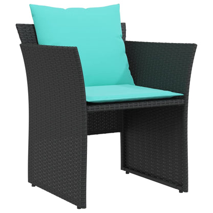 Sillón De Jardín Con Reposapiés Ratán Sintético Negro / Vetonek_1