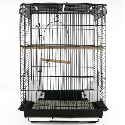 Pawhut Jaula Para Pájaro Espaciosa Jaula De Aves Con Techo Abierto Con Soportes_4
