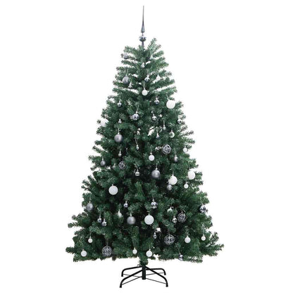 Vidaxl Árbol De Navidad Artificial Con Bisagras 150 Led Y Bolas 150 Cm_3