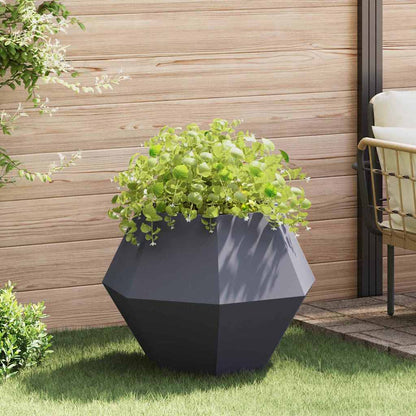 Jardinera Gris Antracita 75 X 75 X 60 Cm Acero_1