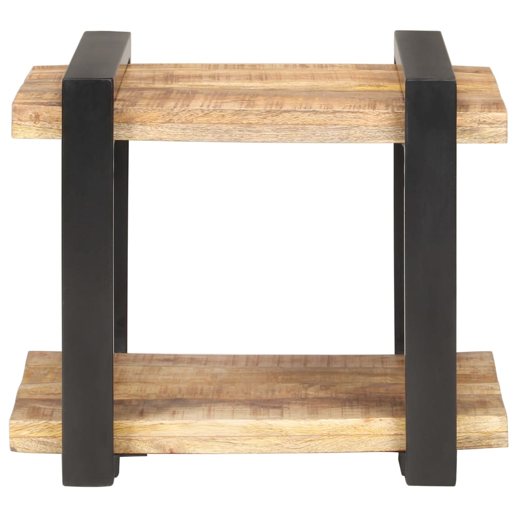 Mesita De Noche De Madera De Mango Rugosa 50x40x40 Cm_0