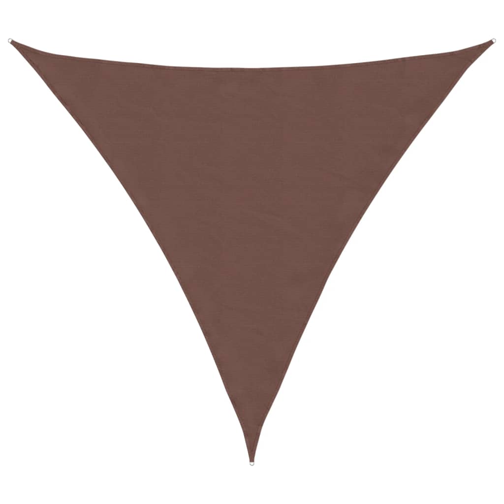 Toldo De Vela Triangular Tela Oxford Marrón 3x3x3 M_0
