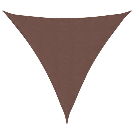 Toldo De Vela Triangular Tela Oxford Marrón 3,6x3,6x3,6 M_0