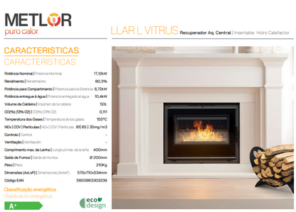 Insertables Hidro Calefactores A Leña Metlor Modelo Llar L Vitrus_2