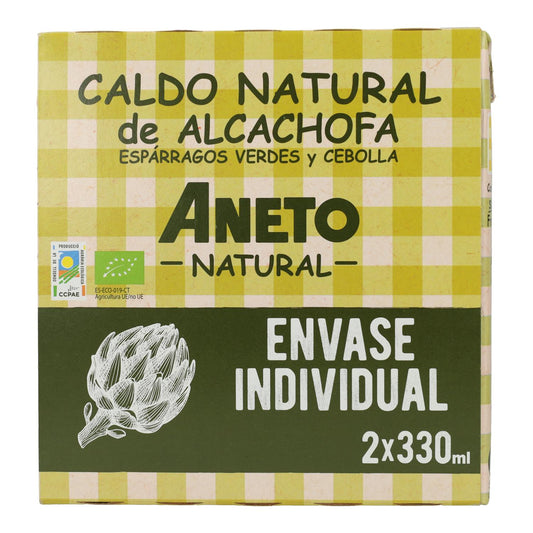 Caldo natural Aneto de alcachofa ECO Bipack 330ml