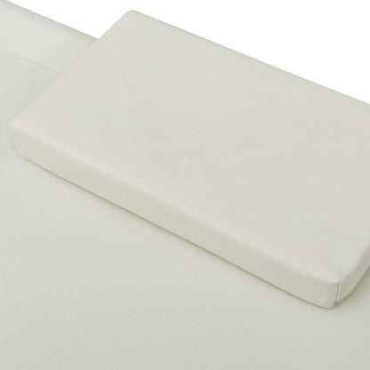 Vidaxl Tumbona De Jardín De Acero Color Crema 200x90 Cm_4