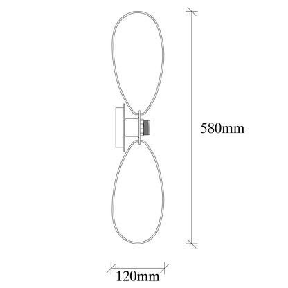 Aplique De Pared, Metal , Negro, 58x12x58, Casquillo E 27 Max 40 W_1