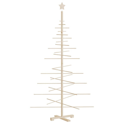 Vidaxl Árbol De Navidad De Madera De Adorno Madera Maciza Pino 180 Cm_0