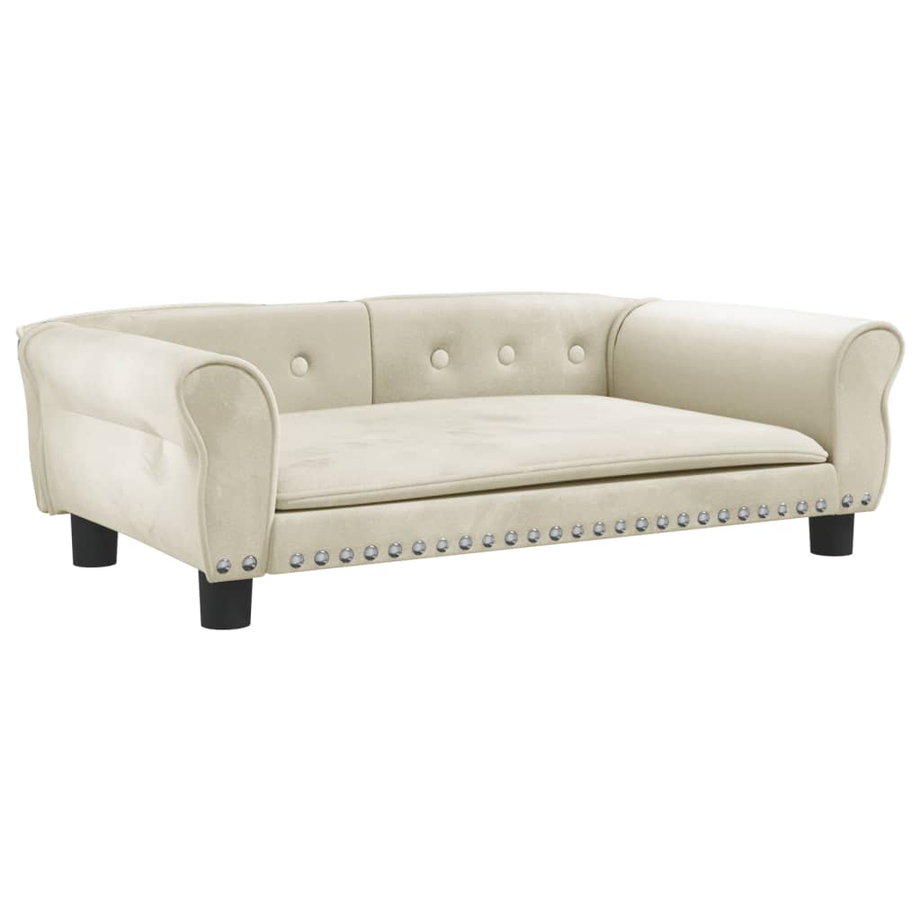 Cama Para Perros De Terciopelo Crema 95x55x30 Cm / Vetonek_3