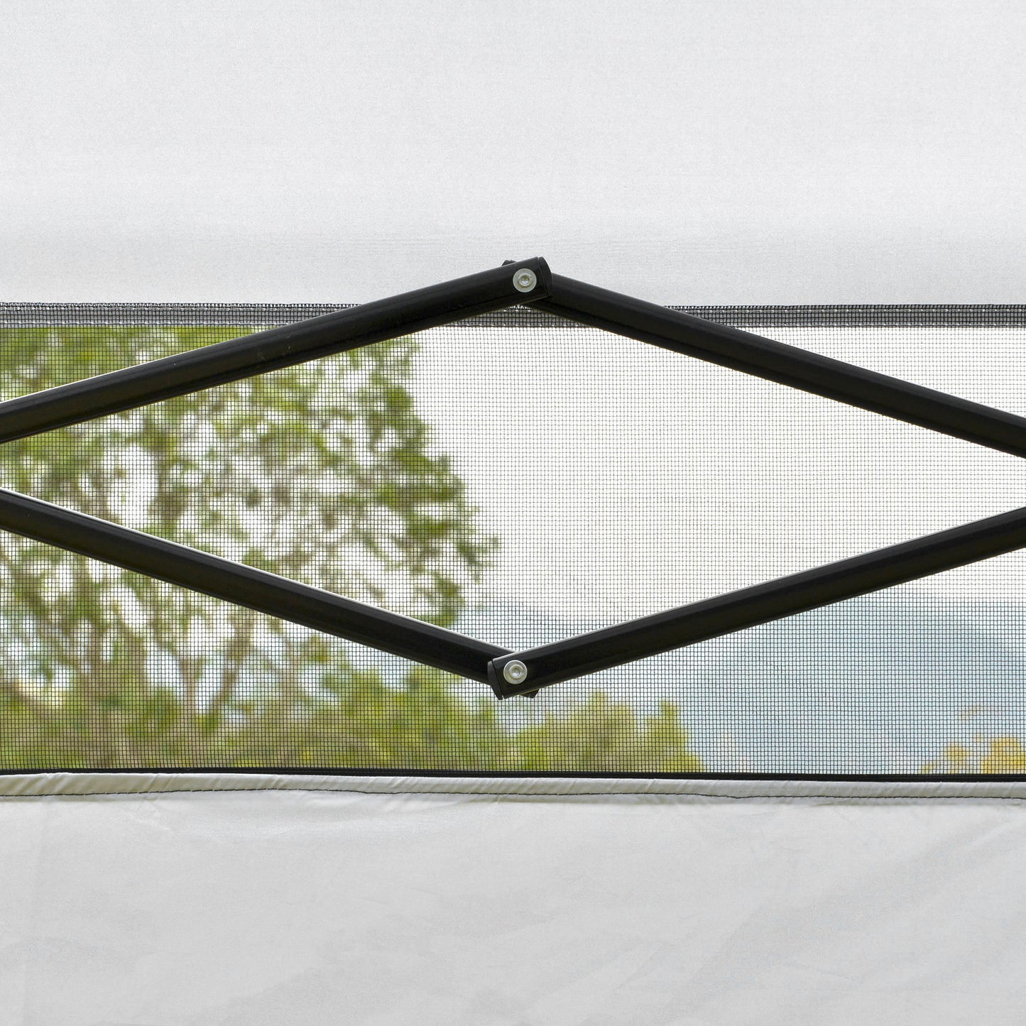 Outsunny Carpa Plegable 220x220x200 Cm Con 1 Pared Lateral Blanco_4