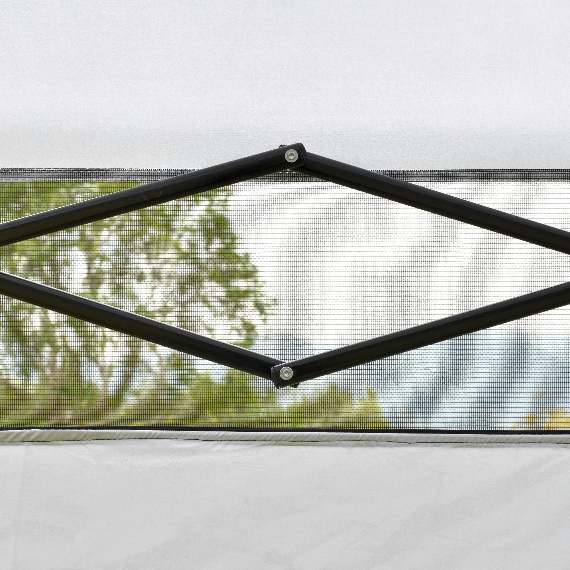 Outsunny Carpa Plegable 220x220x200 Cm Con 1 Pared Lateral Blanco_4