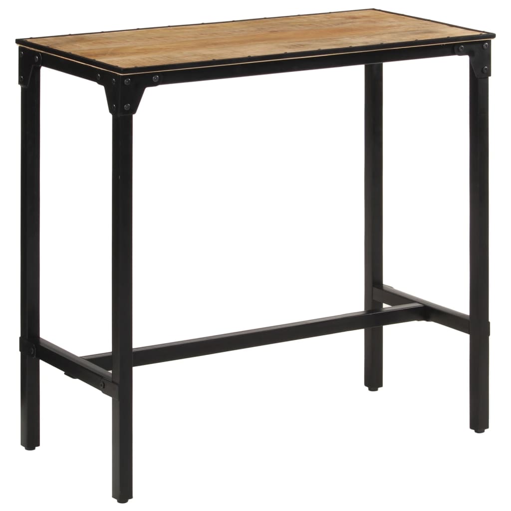 Mesa De Bar Madera Maciza De Mango Rugoso 110x55x107 Cm_1