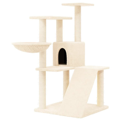 Vidaxl Rascador Para Gatos Con Postes De Sisal Crema 94 Cm_0