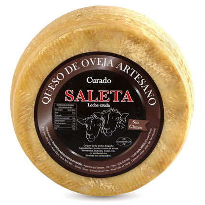 Saleta® Queso Curado Entero De Oveja (2,2 Kg) | Elaboración Artesana Quesos De La Mancha_0