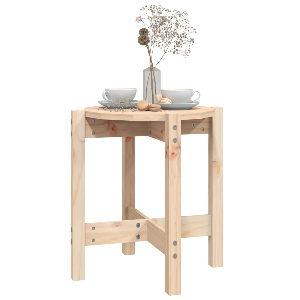 Mesa De Centro De Madera De Pino Maciza Ø 42,5x45 Cm_2