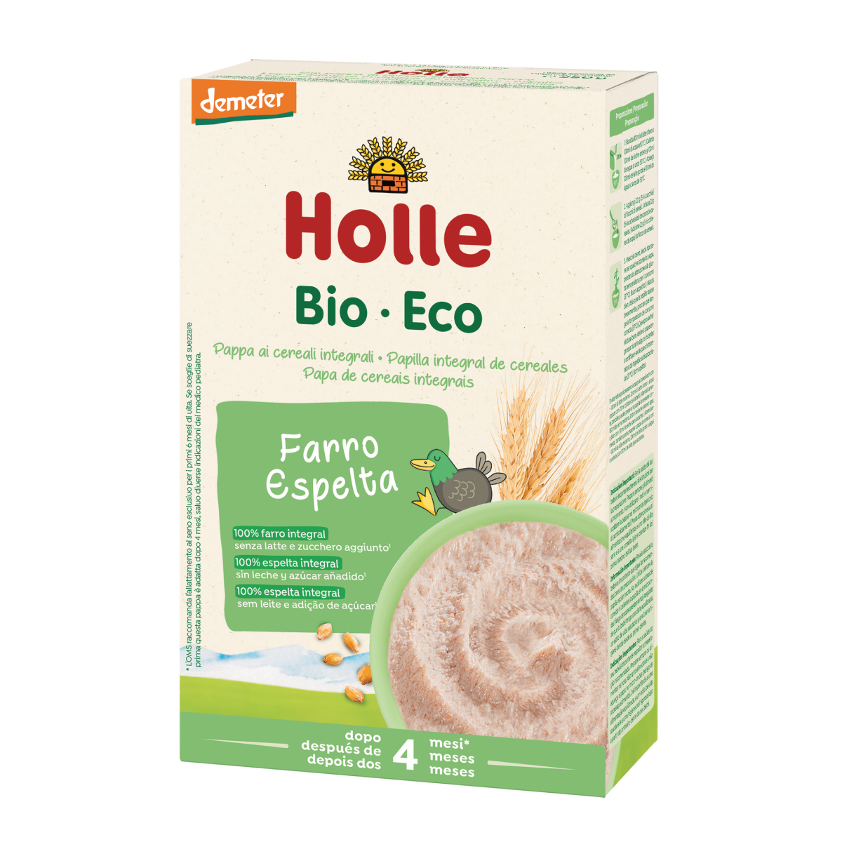 Papilla BIO de Espelta +4 meses Holle 250 g