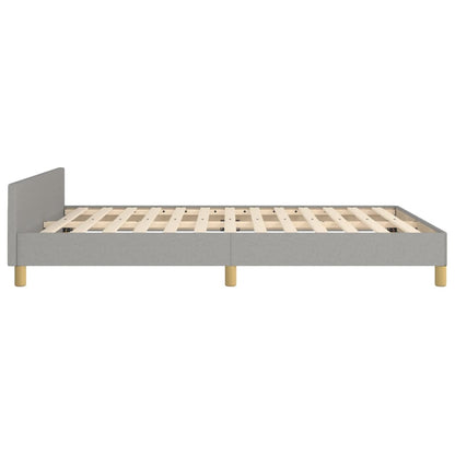Estructura De Cama Con Cabecero De Tela Gris Claro 140x200 Cm / Vetonek_0