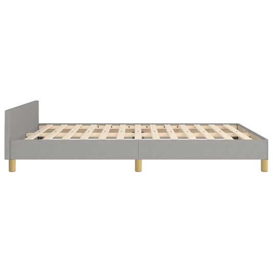 Estructura De Cama Con Cabecero De Tela Gris Claro 140x200 Cm / Vetonek_0
