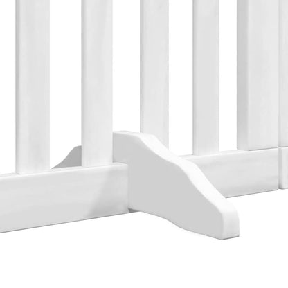 Vidaxl Puerta De Perros Plegable 15 Paneles Madera Álamo Blanca 750 Cm_4