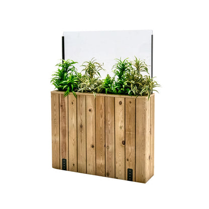 Jardinera Alta De Madera Con Cortavientos 60 Cm 100x24x80 Cm Hortalia_0