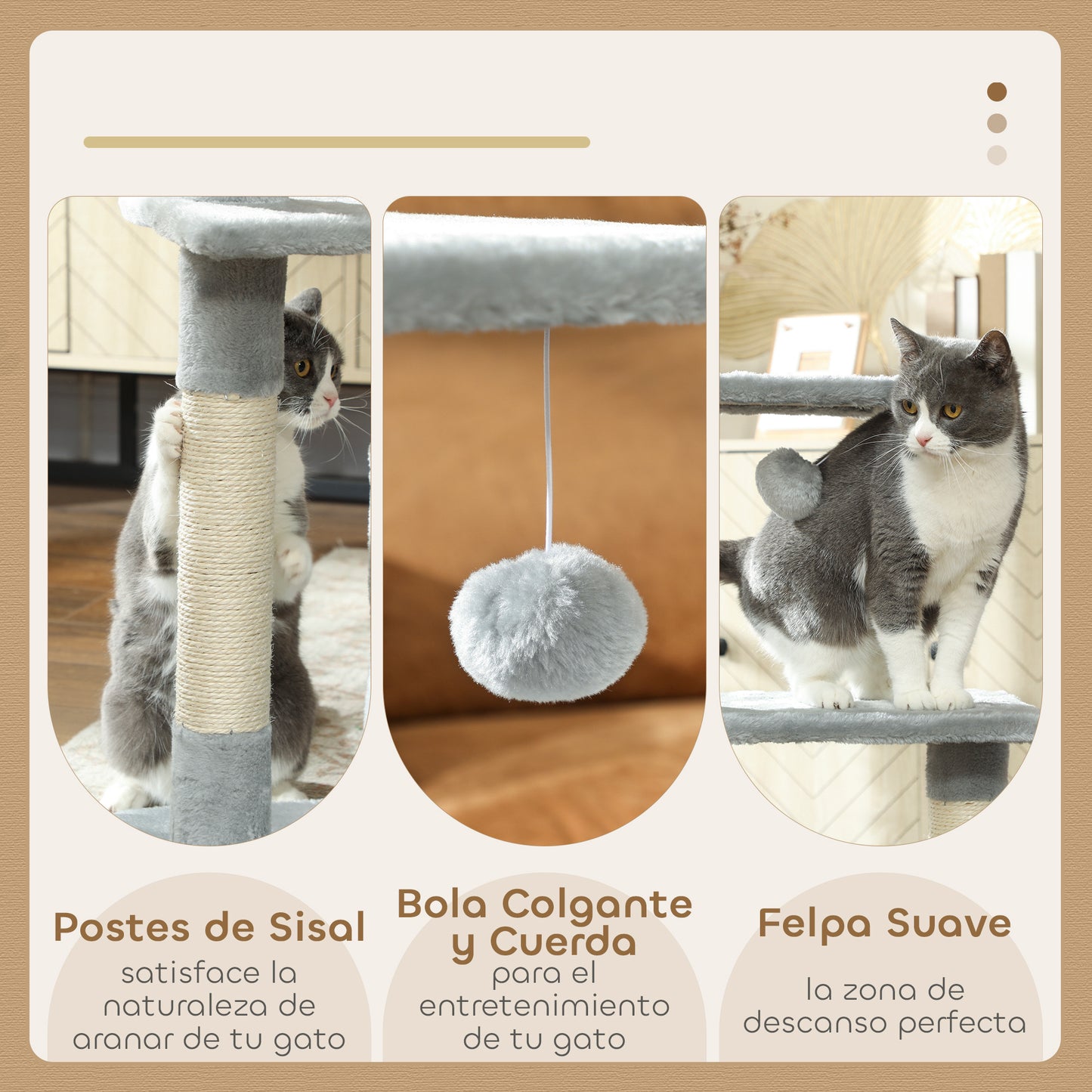 Pawhut Árbol Rascador Para Gatos 81_4