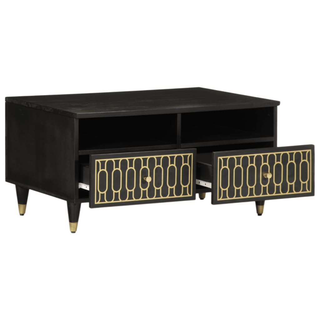 Mesa De Centro De Madera Maciza Mango 80x54x40 Cm_0