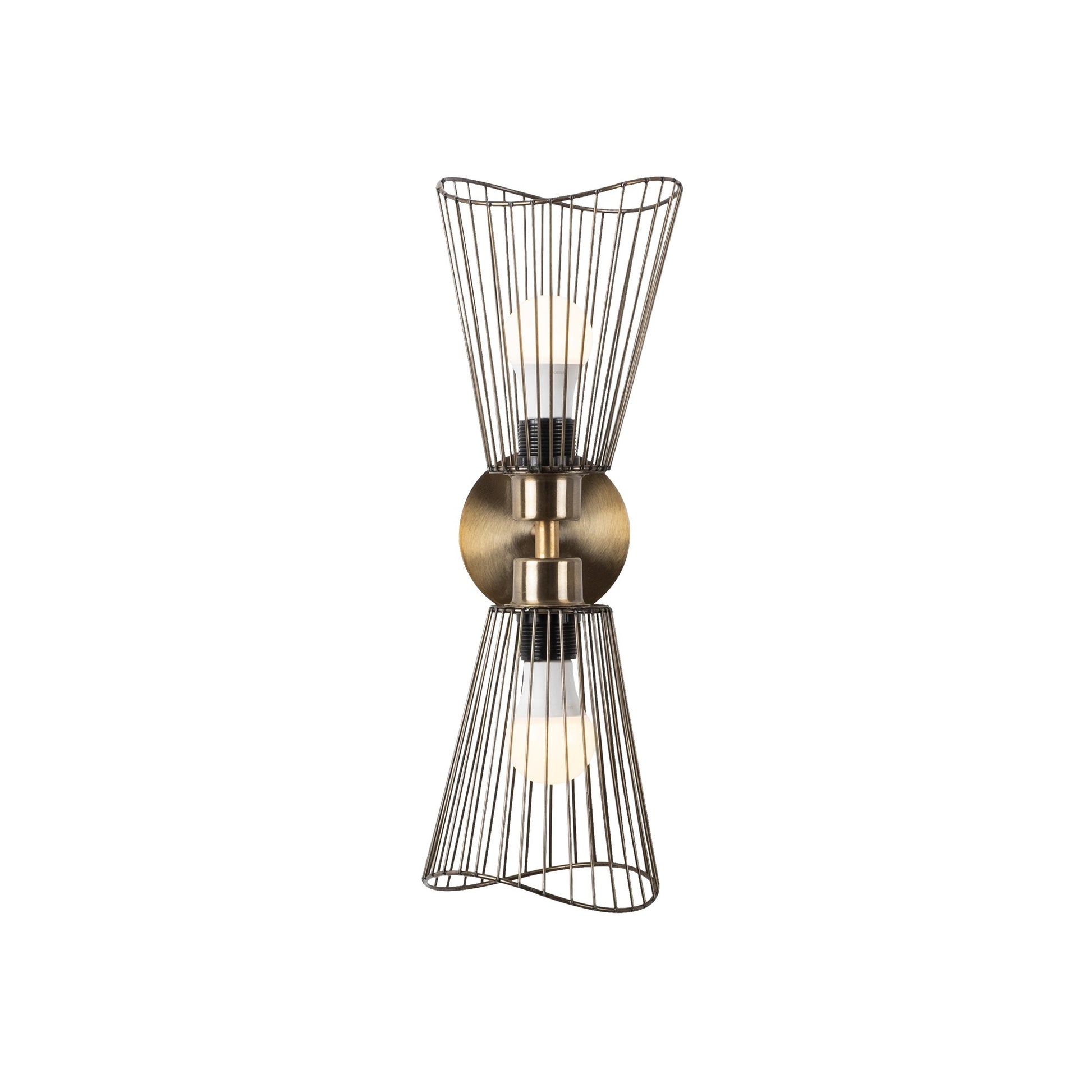 Aplique De Pared, Metal , Vintage, 16x16x48, Casquillo 2 X E 27 Max 40 W_0