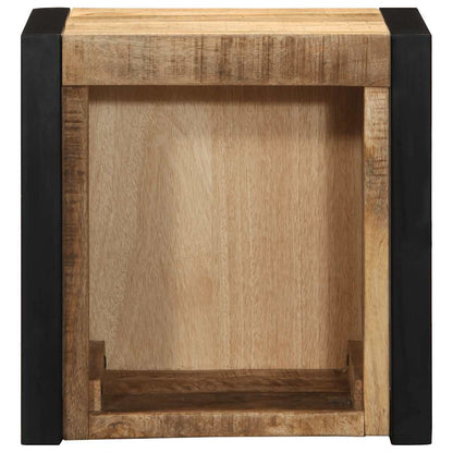 Mesitas De Noche 2 Piezas 40x35x40cm Madera Maciza Rugosa Mango_3