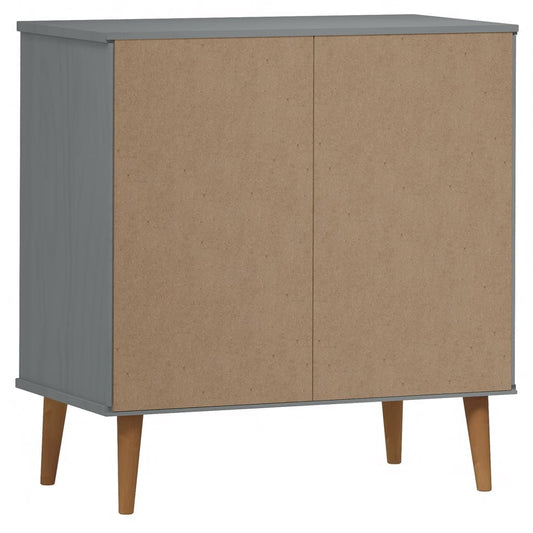 Aparador Molde Madera Maciza De Pino Gris 76,5x40x80 Cm / Vetonek_0