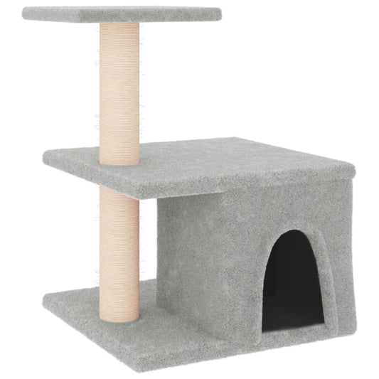 Vidaxl Rascador Para Gatos Con Postes De Sisal Gris Claro 48 Cm_0