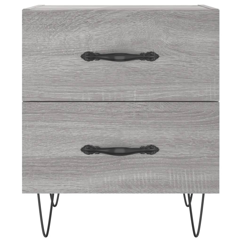 Mesitas Noche 2 Uds Madera Ingeniería Gris Sonoma 40x35x47,5 Cm_4