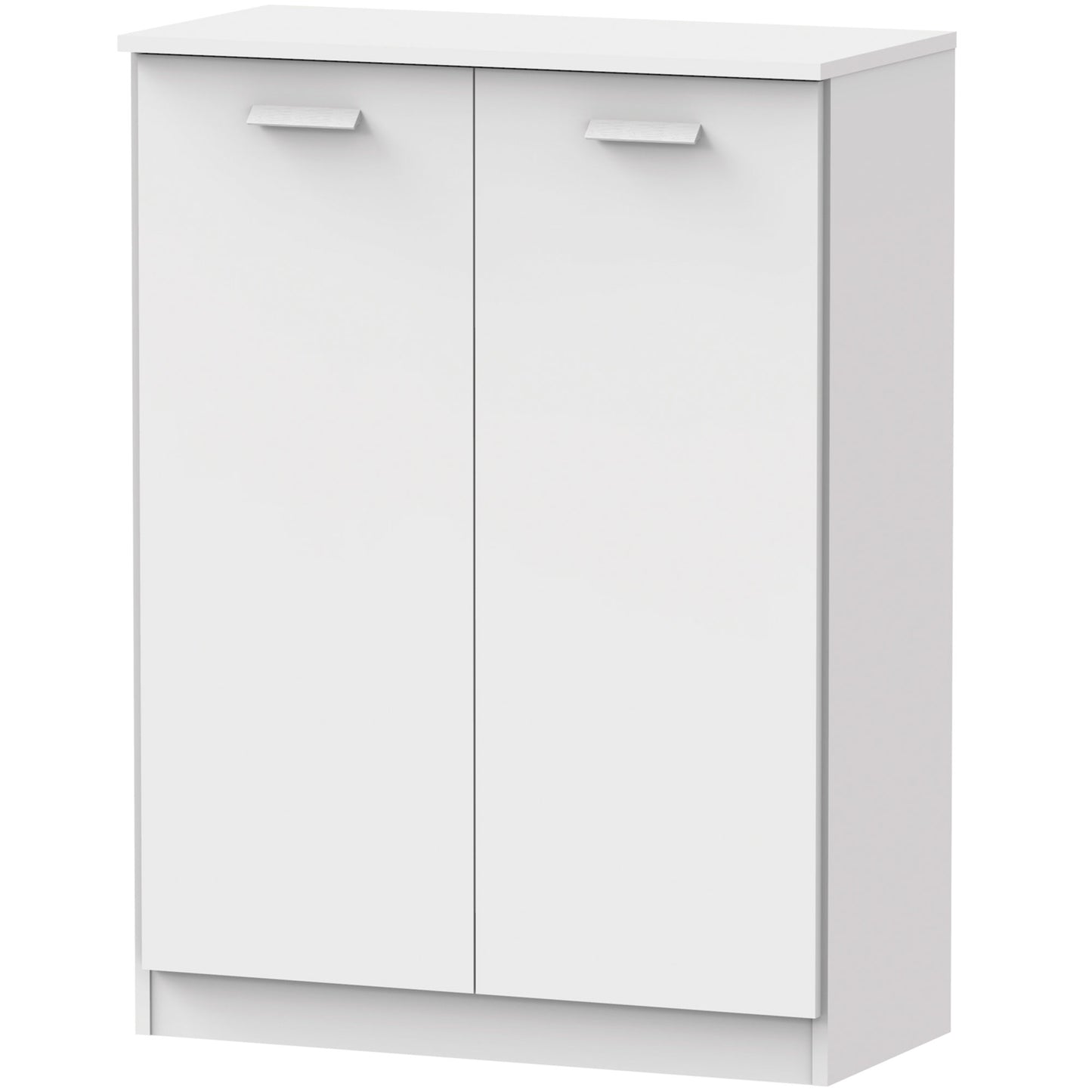 Armario Dormitorio, Multiusos, Baño, Mueble Cocina, Zapatero 2 Puertas 5 Estantes101x74x36 Cm, Briebe, Nova, Blanco