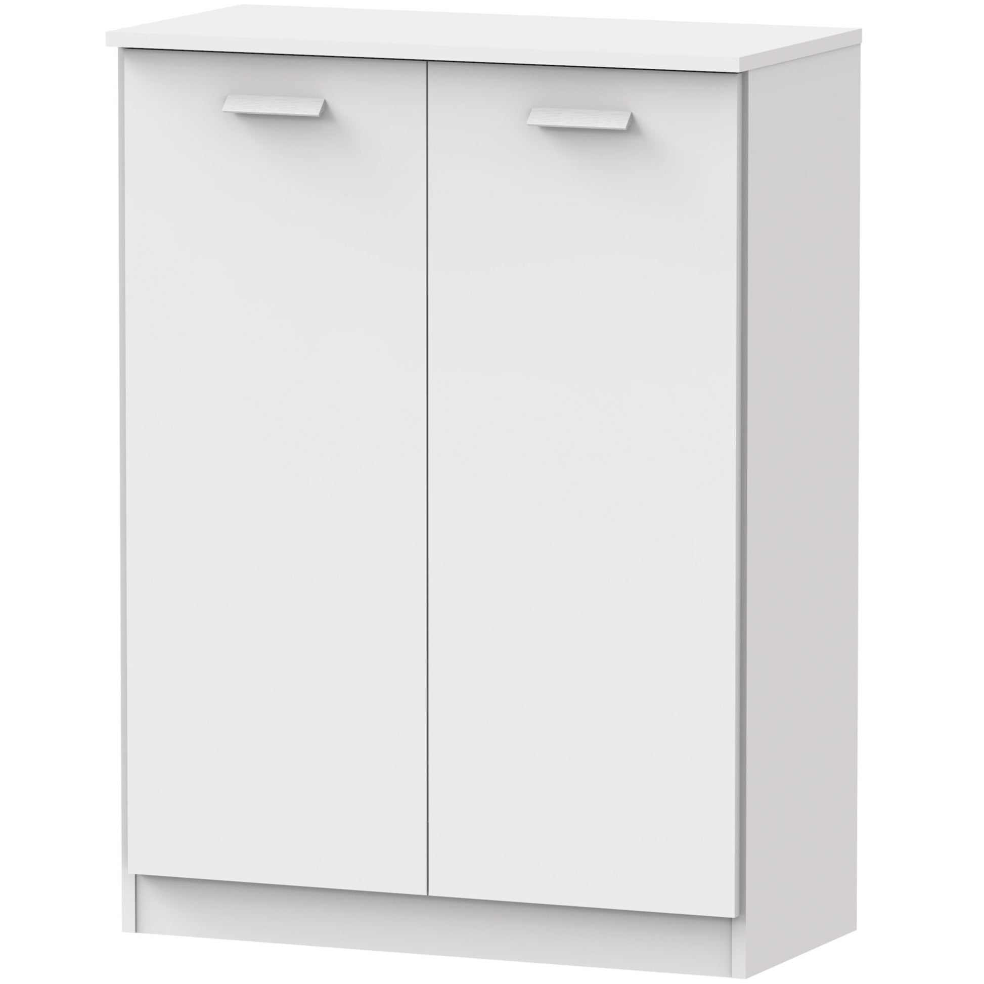 Armario Dormitorio, Multiusos, Baño, Mueble Cocina, Zapatero 2 Puertas 5 Estantes101x74x36 Cm, Briebe, Nova, Blanco