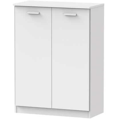Armario Dormitorio, Multiusos, Baño, Mueble Cocina, Zapatero 2 Puertas 5 Estantes101x74x36 Cm, Briebe, Nova, Blanco