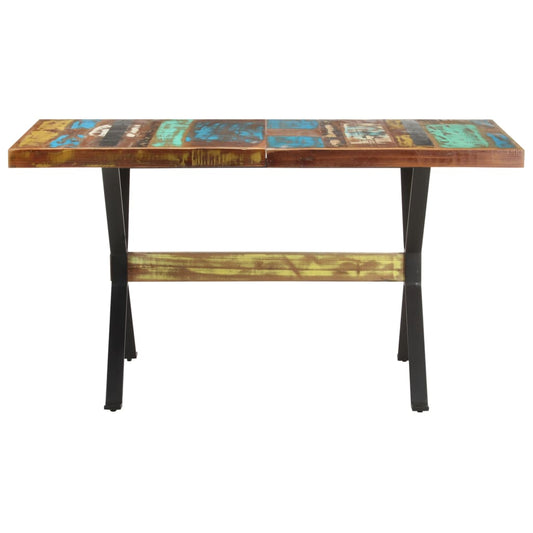 Mesa De Comedor De Madera Maciza Reciclada 140x70x76 Cm_0