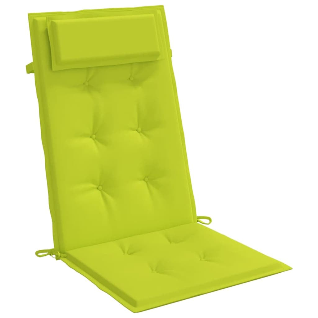 Vidaxl Cojines De Silla Respaldo Alto 6 Uds Tela Oxford Verde Brillo_3
