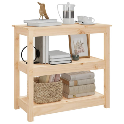 Mesa Consola Madera Maciza De Pino 80x40x74 Cm_2