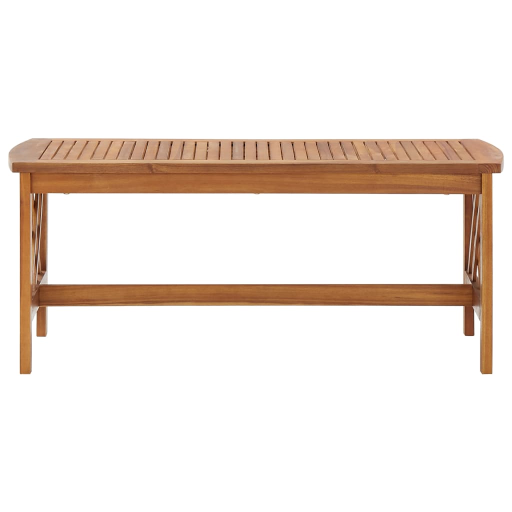 Mesa De Centro De Madera Maciza De Acacia 102x50x43 Cm_0