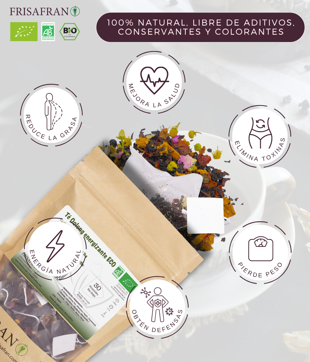 Té Oolong Ecológico | Pirámides | Calidad | Frisafran 30 Uds_1