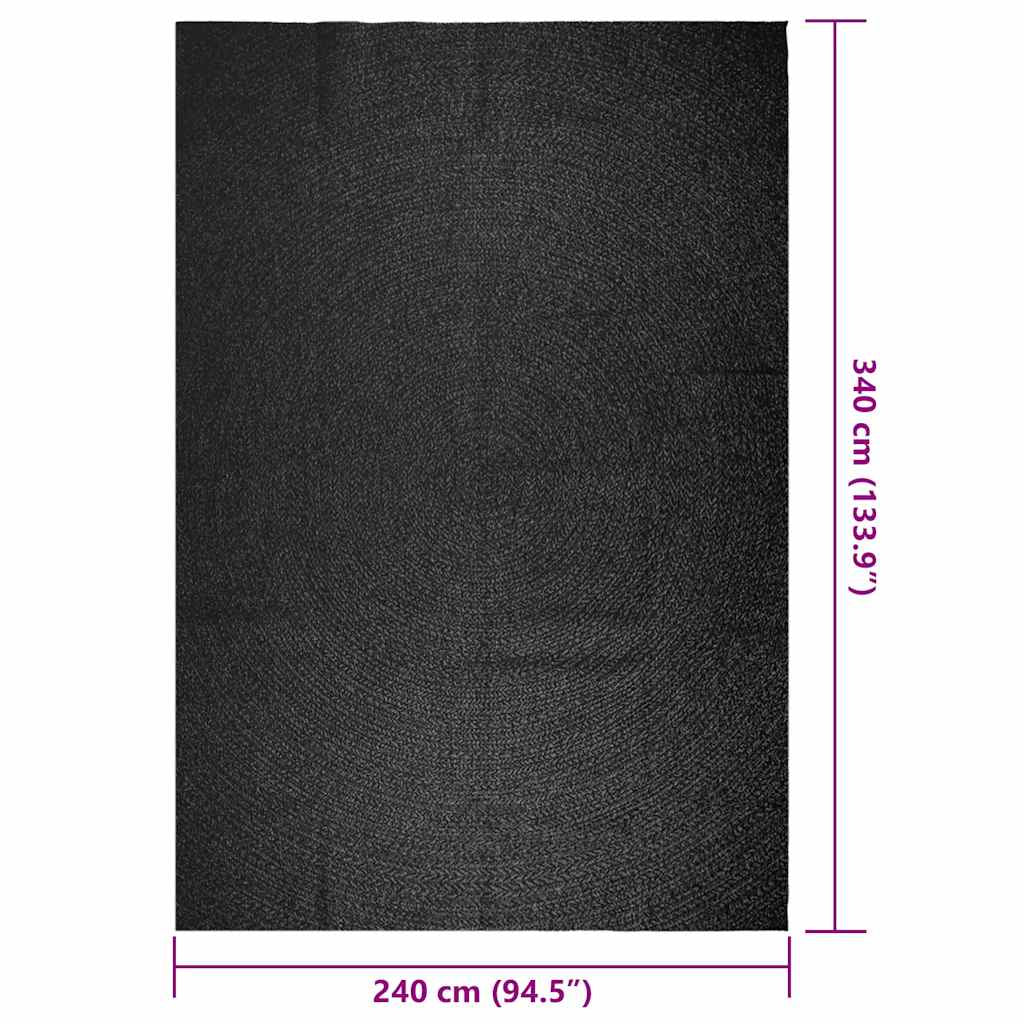 Vidaxl Alfombra Zizur Apariencia Yute Interior Exterior Antracita_2