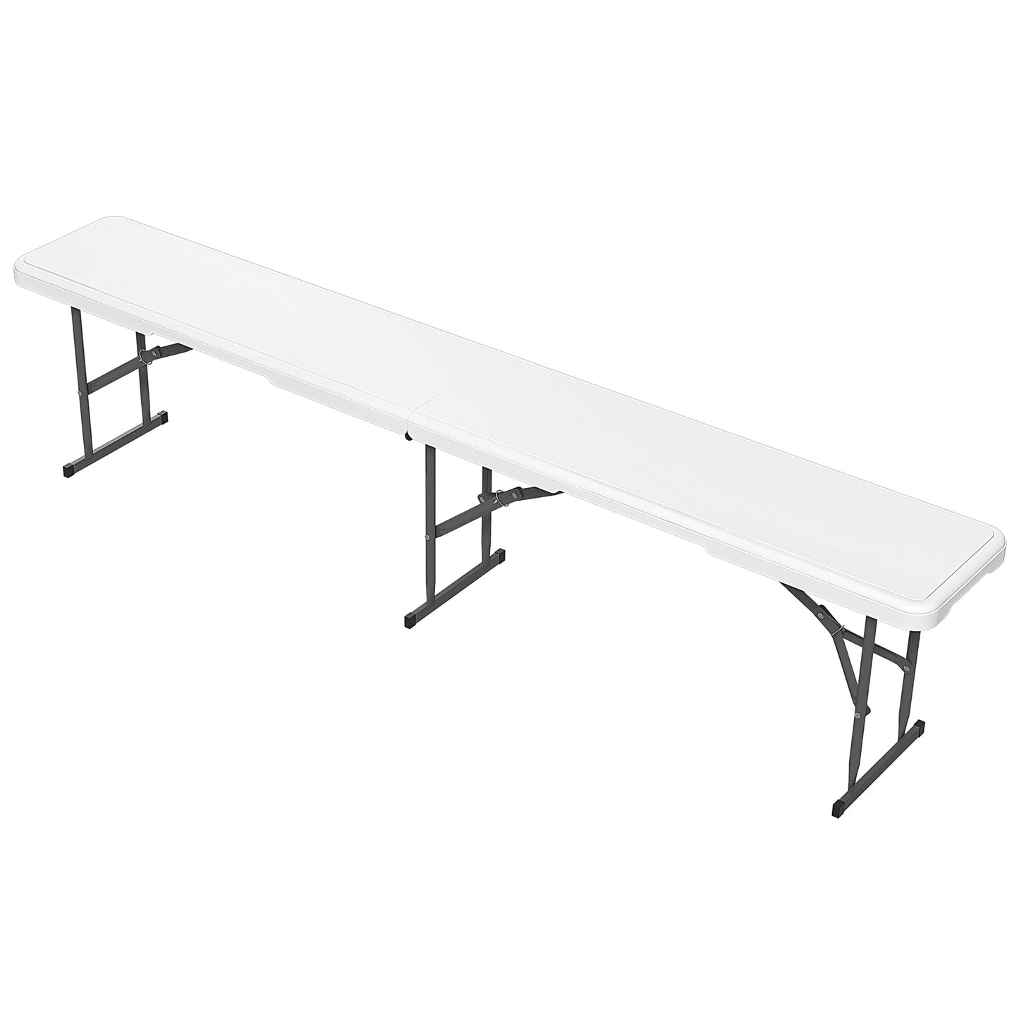Outsunny Banco De Jardín Plegable De 3 Plazas 183x28x43 Cm Blanco_0