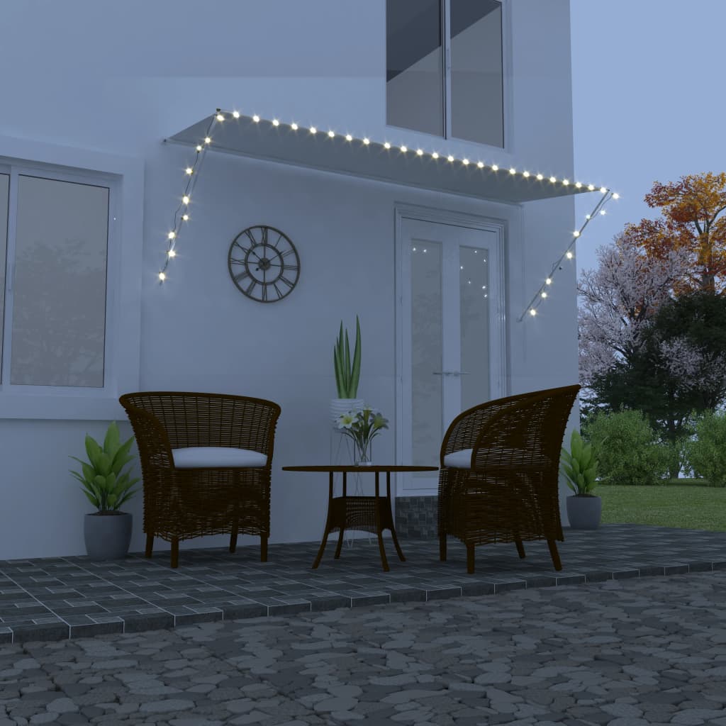 Toldo Retráctil Con Led Color Crema 300x150 Cm_1
