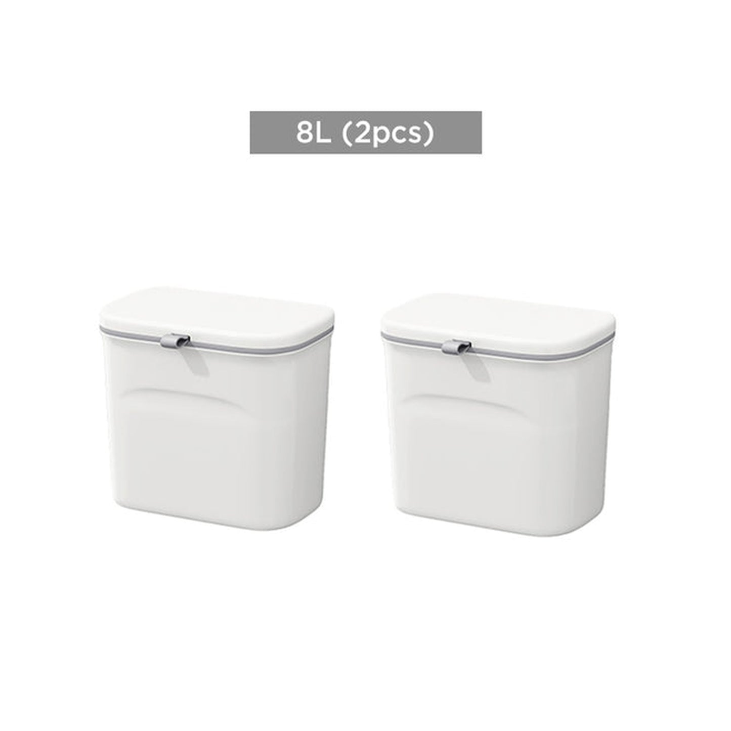 Set De 2 Cubos De Basura Multifuncionales Para Puerta O Pared De 12l Cada Uno (12l+12l)_2