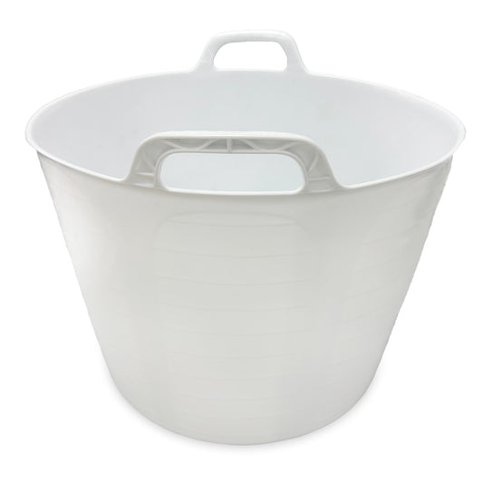 Capazo De Plástico Flexible Para Uso Alimentario. Asa Reforzada (blanco, 42l). Sin Bpas. Restaurantes, Vendimia..._0