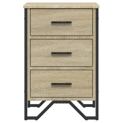 Mesita De Noche Madera De Ingeniería Roble Sonoma 40x41x60 Cm_3