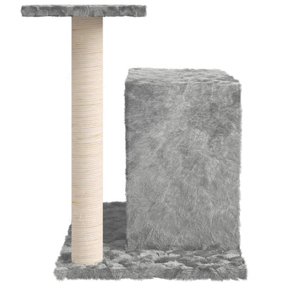 Rascador Para Gatos Con Postes De Sisal Gris Claro 51 Cm_3