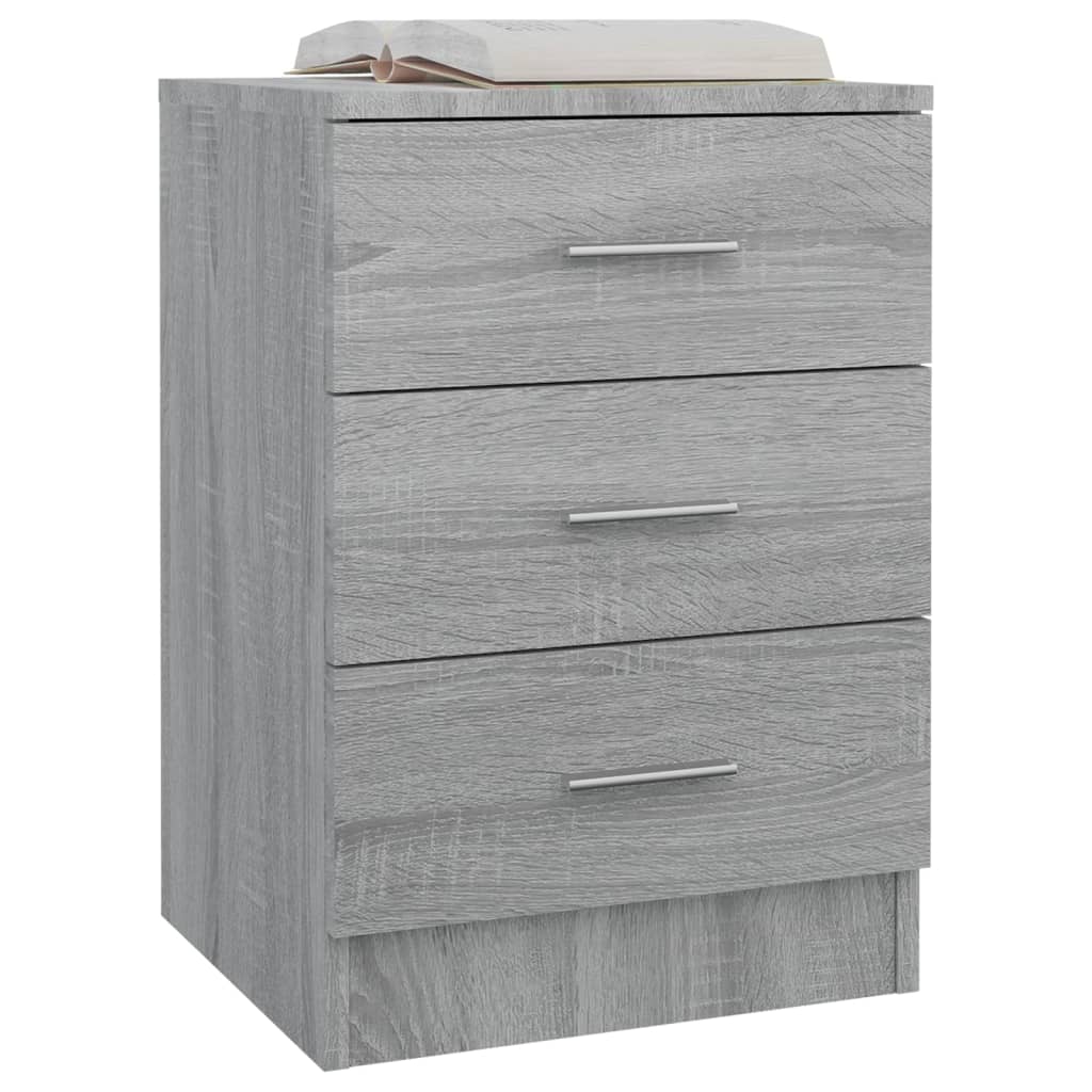 Mesitas De Noche 2 Uds Madera Gris Sonoma 38x35x56 Cm_2