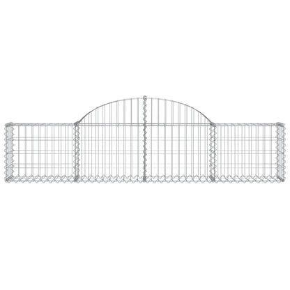 Cestas De Gaviones 14 Uds Forma De Arco Hierro 200x30x40/60 Cm_3